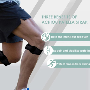 Fascia di <span class=keywords><strong>alta</strong></span> qualità sportiva Patella tutore regolabile EVA ginocchiere supporto per le ginocchia imbottitura protezione basket pallavolo protettore - Product Image 2