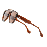 Lunettes de soleil classiques de luxe pour hommes et femmes, avec logo personnalisé, lunettes de soleil de créateur, style punk, en acétate de luxe, protection UV400