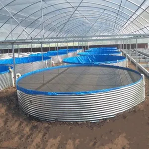 Fish Farming Equipment Tarpaulin Fish Pond Tank Economic Hot Galvanized Sheet koi Tilapia breeding Commercial Farming Aerator