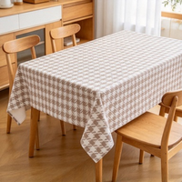 Nappe Moderne Imprimée Pied-de-Poule Élégante Réutilisable en Lin pour Salle à Manger, Banquet, Mariage, Décoration de Fête à Domicile