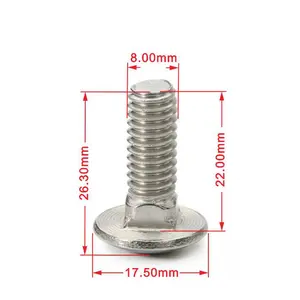 High Quality Carriage Bolt 180Mm 5/8 Galvanized M14 Carriage Bolt