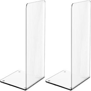 Tapón de acrílico transparente para <span class=keywords><strong>libros</strong></span> para estantes decorativos, sujetalibros invisibles con alfombrillas antideslizantes para <span class=keywords><strong>libros</strong></span> pesados - Product Image 1