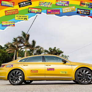 कस्टम pvc समलैंगिक प्यार मज़ेदार चुंबक बम्पर स्टिकर चुंबकीय चिह्न वाहन ट्रक चुंबक कार स्टिकर - Product Image 6