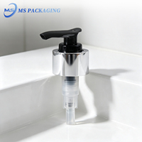 Pompe à lotion sans déversement en plastique de couleur métallique avec pompe distributeur de shampooing pour lavage des mains