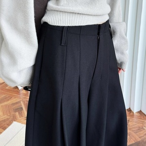 AIMEISI alla moda pantaloni larghi Casual <span class=keywords><strong>a</strong></span> <span class=keywords><strong>gamba</strong></span> <span class=keywords><strong>larga</strong></span> e in tinta unita pantaloni semplici pantaloni larghi da donna - Product Image 4