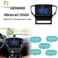Radio de coche Android RoadNavi de 10,26 "para Maserati Ghibli 2014-2020 reproductor Multimedia de coche inalámbrico Carplay 4G 360