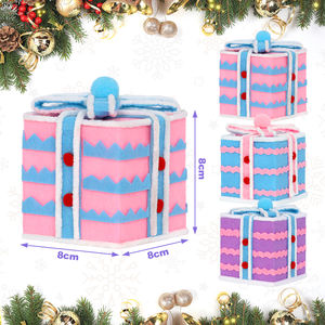 Boules de Noël en forme de cube colorées de haute qualité TANG XI 8 cm - Parfaites pour les décorations de fête et les travaux manuels Boule de Noël de luxe - Product Image 2