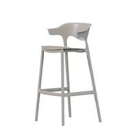 Chaise de bar empilable moderne en PP pour restaurant, café, bar, tabouret de bar en plastique, chaise d'extérieur colorée en polypropylène, vente chaude