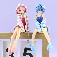 Figurines Manga 14CM Re:Zero - Commencer une nouvelle vie dans un autre monde - Figurines PVC Anime pour la maison - Filles - Rose - Rem - Ram - Jouets
