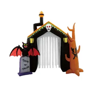 Halloween Yard Prop Halloween Inflatable Dead Tree Archway With Bat Tombstones