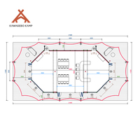 Tente de glamping de luxe Kawagebo Kamp (KK) en toile imperméable PVC/PVDF pour la famille et les hôtels de villégiature