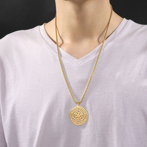 Talismán de Acero Inoxidable con Símbolo de la Triple Luna, Rueda de Hécate <span class=keywords><strong>Vikinga</strong></span>, Bendiciones y Prosperidad, Venta al por Mayor de Fábrica - Product Image 5