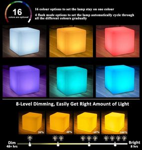 Có thể sạc lại <span class=keywords><strong>RGB</strong></span> màu sắc thay đổi ánh sáng với điều khiển từ xa <span class=keywords><strong>LED</strong></span> Cube ghế đồ nội thất ngoài trời cho nhà vườn Đảng cho quán bar - Product Image 2