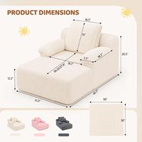 Canapé-lit OEM, Chaise longue, Canapé compressé, Canapé simple rembourré en mousse haute densité, Fauteuil de lecture