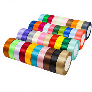 Manufacturers Wholesale 2.5CM 25CM Eco-Friendly 100% Polyester Satin <b>Ribbon</b> 25 yard per roll for Garment Gift Packaging - Product Image 4