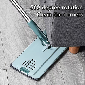 Conjunto de Balde para Mop Plano com Capacidade de 10L e 2 Panos de Microfibra para Limpeza de Piso - Product Image 3