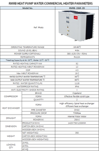 เครื่องทำน้ำร้อนแบบปั๊มความร้อนอากาศสู่น้ำ 15SR/52kW COP4.3 ให้ผลผลิตสูง ประหยัดพลังงาน 380V สำหรับน้ำร้อนใช้ในครัวเรือน โรงแรม โรงพยาบาล หอพัก - Product Image 5