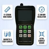JCT-200 Jauge d'épaisseur de revêtement numérique de type séparé 0-2000 µm F NFE Double sonde Détection automatique du substrat Peinture Métal Utilisation en laboratoire Haute précision