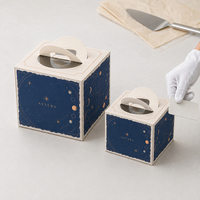 Cajas para Pasteles Altas con Logotipo Impreso, Económicas, al por Mayor, con Asa, de Papel Kraft, Personalizadas, con Ventana, Blancas