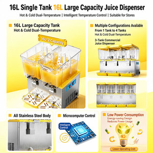 Distributeur de boissons froides commercial 16L par réservoir, machine à jus et granités multi-réservoirs pour <span class=keywords><strong>restaurant</strong></span> et bar - Product Image 3