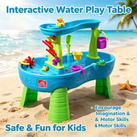 Lucky Toys Summer Fun Beach Tool Set Ensemble de table de plage en cascade à deux niveaux 14PCS pour l'été et ensemble de jeu de plage complet