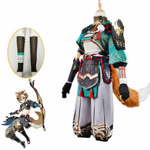 Genshin Impact <span class=keywords><strong>Gorou</strong></span> Render <span class=keywords><strong>Cosplay</strong></span> Costume <span class=keywords><strong>Gorou</strong></span> Fox Uniform Men Halloween Suit Coldker Drop Ship - Product Image 4