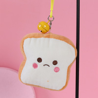 Mignon Pain Hamburger Porte-clés En Peluche Jouet Poupée Grille-pain Poupée Porte-clés En Peluche Sac Pendentif Poupée En Peluche Porte-clés