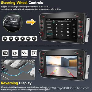 2 Din Android 14 auto Multimedia Radio Stereo Audio per <span class=keywords><strong>Mercedes</strong></span> Benz <span class=keywords><strong>Vito</strong></span> W203 VaneoClk <span class=keywords><strong>W639</strong></span> W168 W209 W210 GPS USB schermo Modulare - Product Image 4