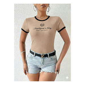 Combinaison moulante à manches courtes et col rond pour femme, entièrement en Lycra, taille normale 55 cm - Product Image 2