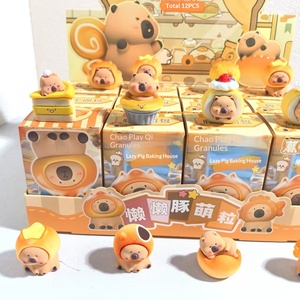 Nuova Scatola a Sorpresa Capibara Carina con Effetto Grana, Giocattolo Creativo di Tendenza, Decorazione per Casa, Bambola in Resina Maiale Pigro, Regalo per 0-24 Anni - Product Image 4
