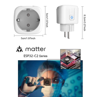 Enchufe Inteligente SIXWGH Matter con Monitoreo de Energía, Compatible con HomeKit/Alexa/Google Home, Control Remoto por Aplicación para el Hogar
