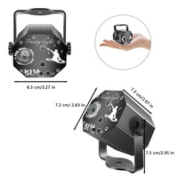 Mini éclairage de scène laser rouge et vert DJ 72 types de lumière de projecteur de motif laser disco pour boîte de nuit