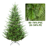 Weihnachtsbaum für Außen- und Innenbereiche von 1,2 m bis 3 m – Künstlicher Weihnachtsbaum Grün mit Schnee aus PE/PVC, Beflockt und Vorbeleuchtet mit LED