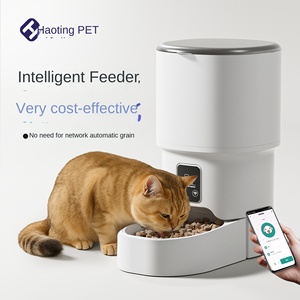 Automatische voerbak voor huisdieren 4L Slimme milieuvriendelijke oplaadbare fles Verwijderbare moderne afstandsbediening Kwantitatieve voeding Katten Honden - Product Image 3