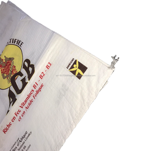 Sac tissé en PP jaune personnalisable de 100kg emballage en plastique enduit tissé de grain recyclable pour le bois de chauffage de blé - Product Image 4