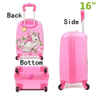 Ensemble de valises pour enfants OMASKA personnalisées en ABS, 3 pièces, valises à roulettes ABS, 14, 16, 20 pouces, valises ABS mignonnes