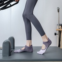 Nouvelle Arrivée Été ODM TOESOX Alternative Chaussettes de Sport Antidérapantes à Cinq Doigts, Sans Talon, Tie-Dye Dégradé pour Yoga