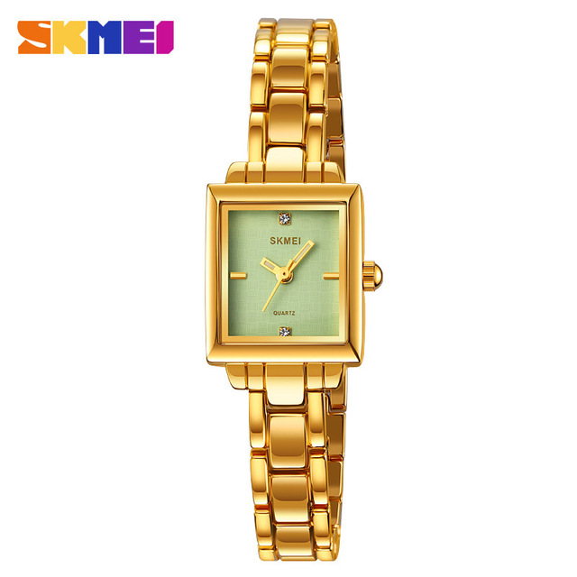SKMEI 2315 Luxury Ladies Wristwatch Analog Simple Square Quartz Waterproof Stainless Steel Band Charm Fashionable Bracelet Watch