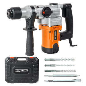 Industrial Concrete Demolition Breaker 950W Impact Hammer <b>Drill</b> With SDS-PLUS Chisels and <b>Bits</b> PICUS742 950W Power Delivers High - Product Image 2