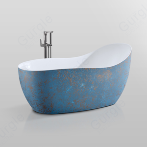 Baignoire à motifs de massage autoportante en acrylique 1.7m personnalisée 10 baignoires à jets d'air baignoires d'<span class=keywords><strong>hydro</strong></span>-massage - Product Image 1