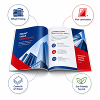 Impression de brochures sur mesure, papier épais, finition brillante ou mate, pelliculage UV, catalogue de profil d'entreprise, service d'impression en gros