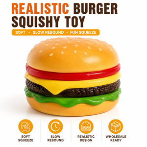 Juguete Blandito de Hamburguesa Realista, Juguete Antiestrés de Rebote Lento con Forma de Comida para Aliviar el Estrés, Venta al por Mayor - Product Image 2