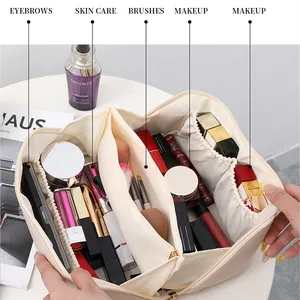 Customized Logo Liquid Foundation Eyebrow Pencil Cosmetic Bags Cases Travel Makeup Bag