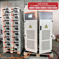 Batterie au lithium Y 51,2 V 280 Ah, pack de batteries LiFePO4 haute tension 100 kW/150 kW/200 kW/215 kW/261 kW pour usage industriel