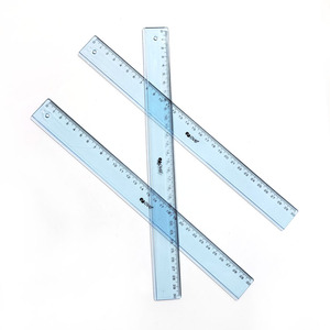 Regla de Plástico Transparente Azul de 12 Pulgadas de Marca Personalizada, Regla Recta de Medición de Precisión para Promoción - Product Image 3