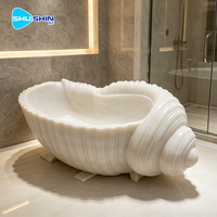 Baignoire ovale autoportante en marbre massif, sculptée à la main, moderne et élégante, durable, pour une utilisation en salle de bain intérieure