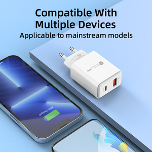 A + C Mini 10W tường Sạc Dual-Port USB Loại C PD 5V2A nhanh sạc du lịch Power Adapter chúng tôi/EU/AU cắm cho điện thoại di động - Product Image 4