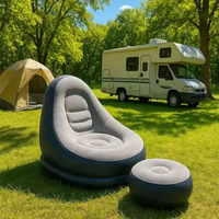 Canapé gonflable ergonomique portable et pliable Da Niu Premium avec ottoman pour usage extérieur
