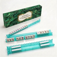 Règle de Mahjong ondulée de 20 pouces, multicolore, 2-en-1, organisateur de tuiles, règle antidérapante pour tuiles de Mahjong