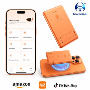 Dispositif d'interprétation IA portable mini, traducteur vocal pour vidéoconférence et transcription, fournisseur de logos personnalisés, voyages d'affaires - Product Image 2